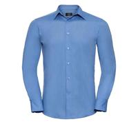 Russell Collection Mens Polycotton Easy-Care Long-Sleeved Fo RW9304