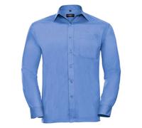 Russell Collection Mens Poplin Easy-Care Long-Sleeved Formal PC5750
