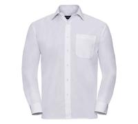 Russell Collection Mens Poplin Easy-Care Long-Sleeved Formal RW9528
