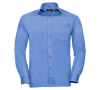Russell Collection Mens Poplin Easy-Care Long-Sleeved Shirt RW9538