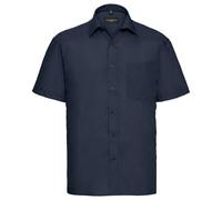 Russell Athletic Collection Mens Poplin Easy-Care Short-Sleeved Shirt (French Navy) - Size 18 inch