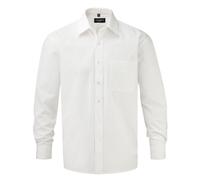 Russell Athletic Collection Mens Poplin Long-Sleeved Shirt (White) Cotton - Size 2XL