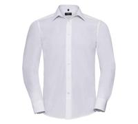 Russell Collection Mens Poplin Tailored Long-Sleeved Formal Shirt PC5809