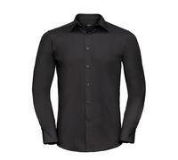 Russell Collection Mens Poplin Tailored Long-Sleeved Shirt PC5725