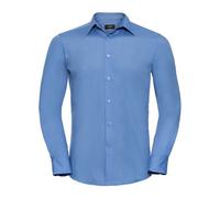 Russell Collection Mens Poplin Tailored Long-Sleeved Shirt PC5725
