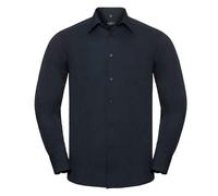 Russell Collection Mens Poplin Tailored Long-Sleeved Shirt PC5725