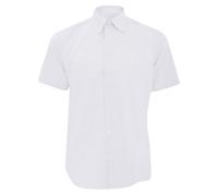 Russell Athletic Collection Mens Short Sleeve Easy Care Tailored Oxford Shirt (White) - Size 14.5" neck/33" sleeve