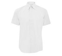 Russell Collection Mens Short Sleeve Easy Care Tailored Oxford Shirt (18inch) (White)