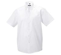 Russell Collection Mens Short Sleeve Ultimate Non-Iron Shirt (17.5inch) (White)