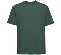 Russell Collection Men's Short SleeveT-Shirt - Green - Bottle Green - Small