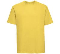 Russell Collection Men's Short SleeveT-Shirt - Yellow - Yellow - Small