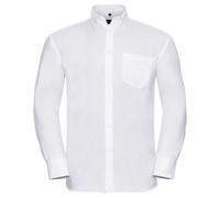 Russell Collection Men's Ultimate Non-Iron Long-Sleeved Formal Shirt in White | Size: 14.5 in Russell Collection White 14.5 in