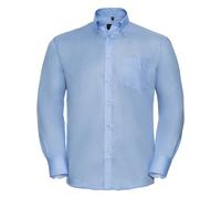 Russell Collection Men's Ultimate Non-Iron Long-Sleeved Formal Shirt in Light Blue | Size: 18.5 in Russell Collection Light Blue 18.5 in