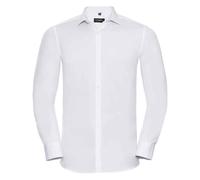 Ultimate Stretch Long-Sleeved Formal Shirt Russell Collection White XXXL