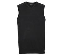 Russell Collection Men's V-Neck Sleeveless Quick Dry Knitted Pullover