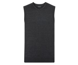 Russell Collection Men's V-Neck Sleeveless Quick Dry Knitted Pullover