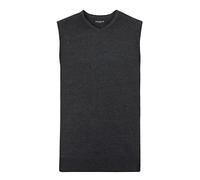(XS, Charcoal Marl) Russell Collection Mens V-Neck Sleevless Knitted Pullover Top / Jumper