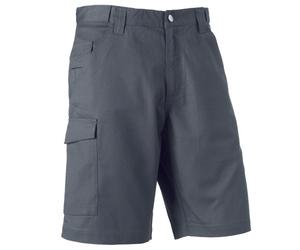 Russell Collection Poly/Cotton Twill Workwear Shorts Black Grey Green Khaki Navy