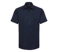 Russell Collection Short sleeve easycare tailored Oxford shirt 0R923M0 - Stiffen