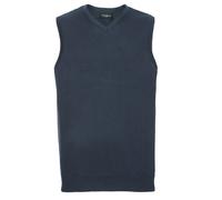 Russell Collection Sleeveless Knitted V-Neck Pullover Jumpers for Men