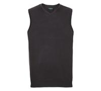 Russell Collection V-Neck Sleeveless Knitted Sweater CottonBlend Easycare