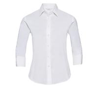 Russell Collection Women's 3/4 Sleeve Shirt R-946F-0 - Ladies Office Plain Shirt