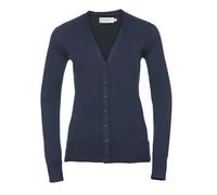 Russell Collection Womens/Ladies Deep V Cardigan - French Navy - French Navy - 4XL