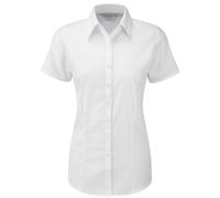 Herringbone Formal Shirt Russell Collection White XXL