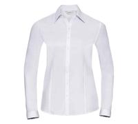 Russell Collection Womens/Ladies Herringbone Long-Sleeved Formal Shirt PC5801