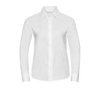 Russell Collection Womens/Ladies Oxford Easy-Care Long-Sleev RW9381