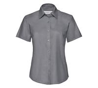 Russell Collection Womens/Ladies Oxford Short-Sleeved Shirt PC5910