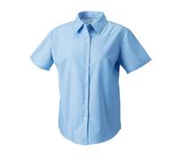 Russell Collection Womens/Ladies Oxford Short-Sleeved Shirt RW9398