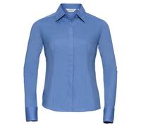 Russell Collection Womens/Ladies Poplin Easy-Care Fitted Lon RW9468