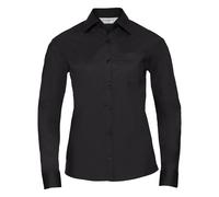 Russell Collection Womens/Ladies Poplin Easy-Care Long-Sleeved Shirt RW9467