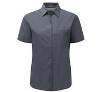 Russell Collection Womens/Ladies Poplin Easy-Care Short-Slee PC6188