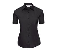 Russell Collection Womens/Ladies Poplin Easy-Care Short-Slee RW9460