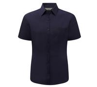 Russell Collection Womens/Ladies Poplin Easy-Care Short-Sleeved Formal PC6188
