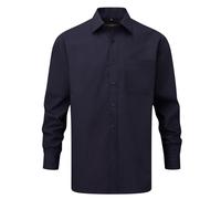 Russell Athletic Collection Womens/Ladies Poplin Long-Sleeved Shirt (French Navy) - Size 4XL
