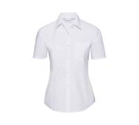 Russell Athletic Collection Womens/Ladies Poplin Short-Sleeved Shirt (White) - Size 2XL