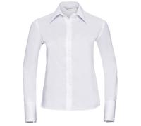 Russell Athletic Collection Womens/Ladies Ultimate Long-Sleeved Shirt (White) Cotton - Size 12 UK