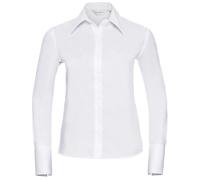 Russell Athletic Collection Womens/Ladies Ultimate Non-Iron Long-Sleeved Shirt (White) Cotton - Size 16 UK