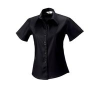 Russell Athletic Collection Womens/Ladies Ultimate Short-Sleeved Shirt (Black) Cotton - Size 16 UK