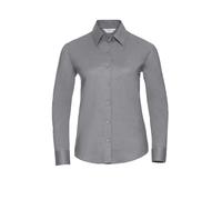 Russell Collection Womens Long Sleeve Oxford Shirt 0R932F0 - Ladies Office Wear