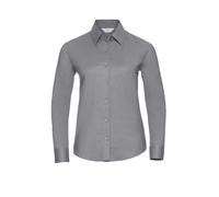 Russell Collection Women's Long Sleeve Oxford Shirt Smart Tailored Fit