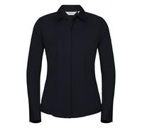Russell Athletic Collection Ladies/Womens Long Sleeve Poly-Cotton Easy Care Fitted Poplin Shirt (French Navy) - Multicolour - Size Large