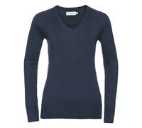 Russell Collection Womens/Ladies Marl V Neck Sweatshirt RW9595