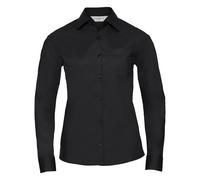 Russell Collection Womens/Ladies Poplin Easy-Care Long-Sleeved Shirt RW9467