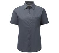 Russell Collection Womens/Ladies Poplin Easy-Care Short-Slee PC6188