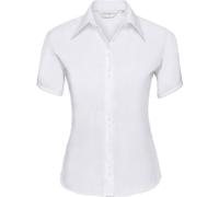 Russell Collection Women's Ultimate Slim Short-Sleeved Shirt in White | Size: 3XL Russell Collection White 3XL