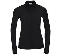 Russell Collection Women's Ultimate Stretch Long-Sleeved Formal Shirt in Black | Size: 2XL Russell Collection Black 2XL